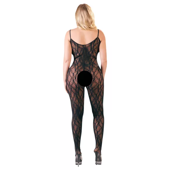 NO:XQSE - Catsuit - Kant - Zwart