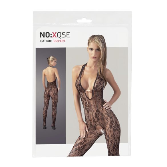 NO:XQSE - Kanten jumpsuit met pareldecoratie