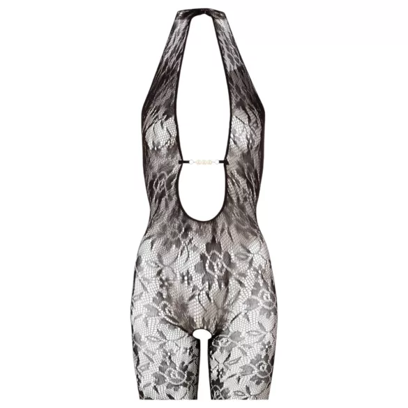 NO:XQSE - Lingerie body - kant met parels - zwart - L/XL