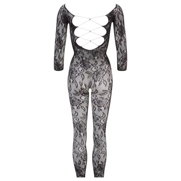 NO:XQSE - Bodystocking met bloemenmotief - zwart - S-L