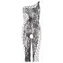 NO:XQSE - asymmetrische bloemen jumpsuit - zwart (S-L)