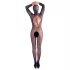 Mandy Mystery - zwart net catsuit met masker, volledige lichaamsbedekking (S-L)