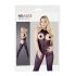 NO:XQSE - open catsuit met halternek - zwart - S-L