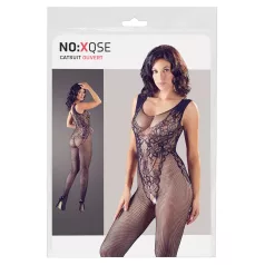 NO:XQSE - mouwloze, open zwarte netoverall (S-L)