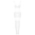 Obsessive G330 - transparante, patroon jumpsuit (wit) - XL/2XL