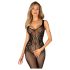 Obsessive - open bodystocking - transparant netstof zwart - S-L