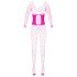 Cottelli - Net Catsuit (roze) - S-L