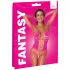 Cottelli - bodystocking dames - visnet - roze - S-L