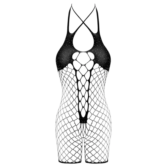 Cottelli - zwarte netstof open body (S-L)