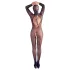 Cottelli Fantasy - masker met open zwart net catsuit (S-L)