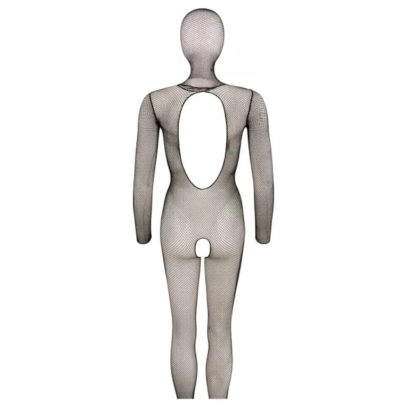 Cottelli Fantasy - masker met open zwart net catsuit (S-L)