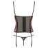 Cottelli - Rozen korset en string (rood) - 80C/L