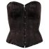 Cottelli - geborduurd party corset (zwart) - L