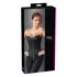 Cottelli - bustier met borduursel - zwart - 2XL