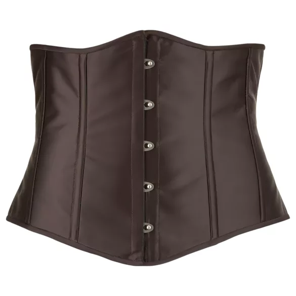 Cottelli Plus Size - satijnen korset - zwart - 3XL