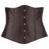 Cottelli Plus Size - satijnen korset - zwart - 3XL