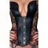 Noir - bustier met jarretels - kant - zwart - L