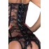 Noir - bustier met jarretels - kant - zwart - XL