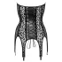 Noir - jarreteltop - luipaardprint - zwart - L