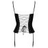 Cottelli Party - Satijnen bustier met jarretels (zwart) - L