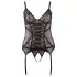Cottelli - Dames top - Kant met lint - Zwart - XXXL