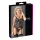 Cottelli - transparante top - glanzende strepen - zwart - L