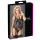 Cottelli - transparante top - glanzende strepen - zwart - L