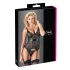 Cottelli - transparante top - glanzende strepen - zwart - L