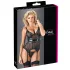 Cottelli - transparante top - glanzende strepen - zwart - L