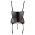 Cottelli - transparante top - glanzende strepen - zwart - XL