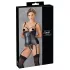 Cottelli Bondage - glanzende push-up top met boeien (zwart)