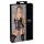 Cottelli Bondage - glimmende push-up top met boeien (zwart) - L