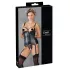 Cottelli Bondage - glimmende push-up top met boeien (zwart) - L