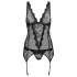 Obsessive Emperita - lingerieset - kanten top en string - zwart
