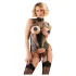 Abierta Fina - open set lingerie - kanten details - zwart