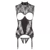 Abierta Fina - open set lingerie - kanten details - zwart