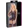 Cottelli - open bh en string met kant - zwart - M