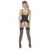 Abierta Fina - Zwarte push-up top met jarretels