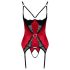 Cottelli - kanten bustier set (rood) - M