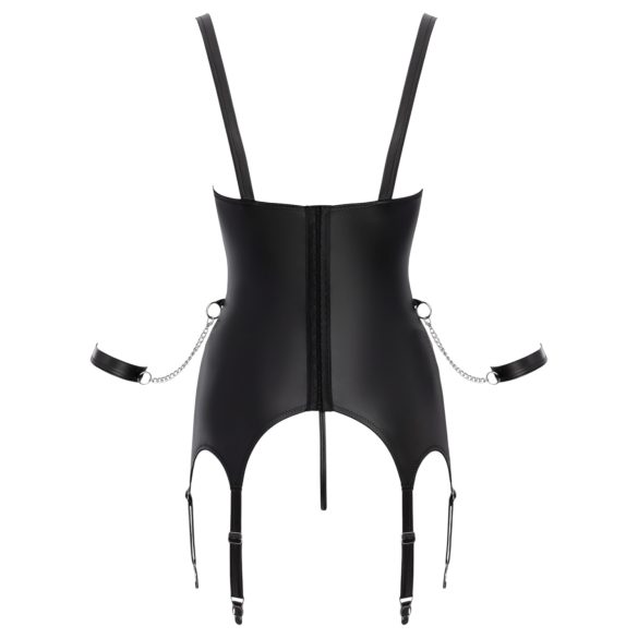 Cottelli - bondage set met open cup bh - zwart - M