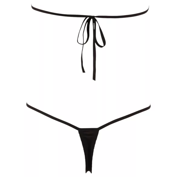 NO:XQSE - open, met strass, zwart sexy body (S-L)