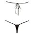 NO:XQSE - Open, glinsterende body met strass - zwart (S-L)