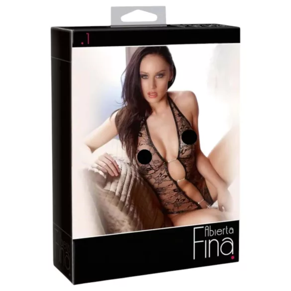Abierta Fina - body met kant - transparant - verleidelijk design