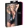 Cottelli - neglige body - glanzend netstof - zwart - M
