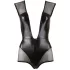Cottelli - neglige body - glanzend netstof - zwart - M