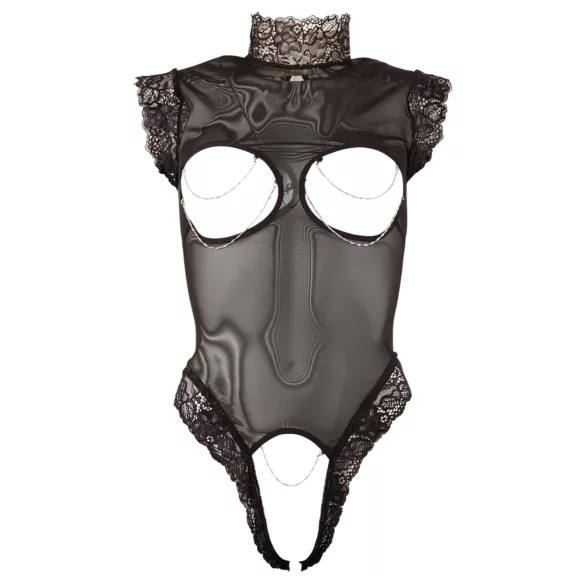 Abierta Fina - body - open stijl - zwart - M