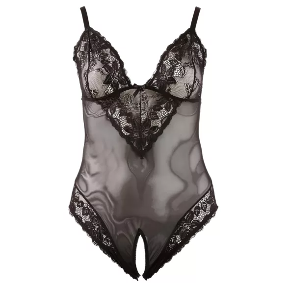 Cottelli Plus Size - body - kant - zwart