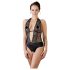 Cottelli - Kant-en-halsband body (zwart)