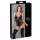 Cottelli Bondage - body met handboeien - glanzend zwart - L