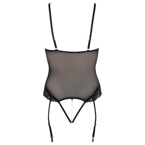 Cottelli Bondage - zwart metalen ringbody en armboeien - M